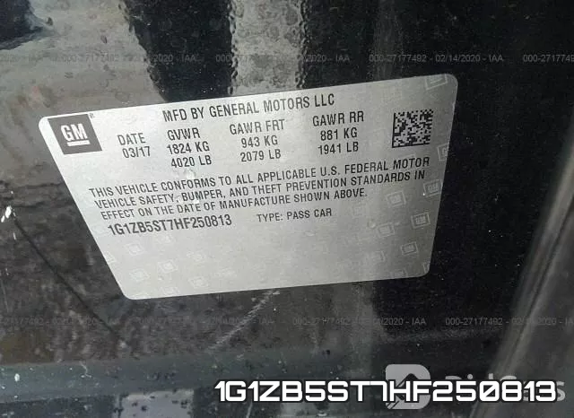 1G1ZB5ST7HF250813 фото 10
