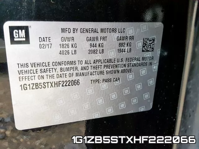 1G1ZB5STXHF222066 фото 2