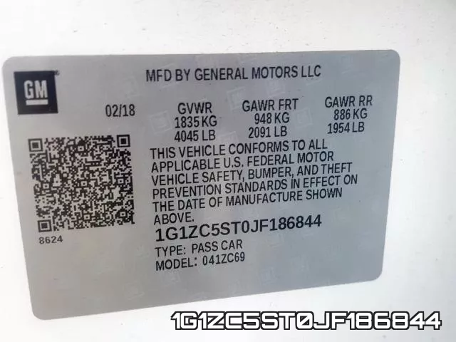 1G1ZC5ST0JF186844 фото 2