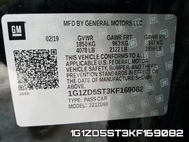 1G1ZD5ST3KF169082 фото 2