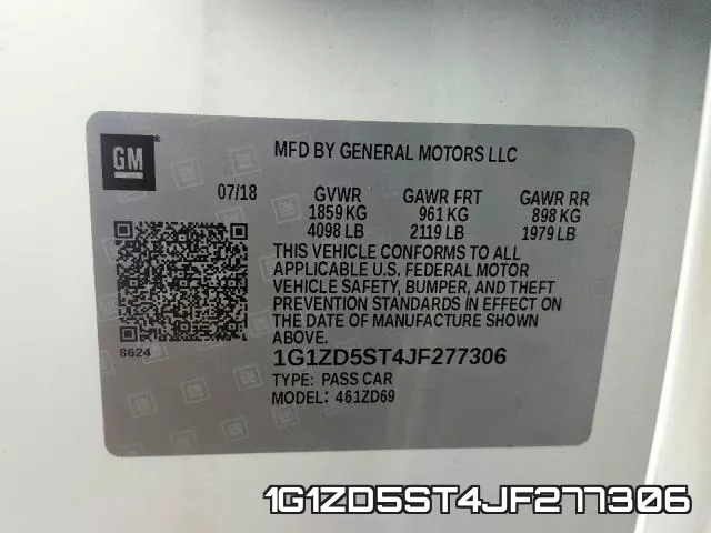 1G1ZD5ST4JF277306 фото 2
