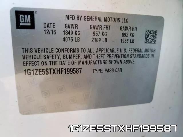 1G1ZE5STXHF199587 фото 2
