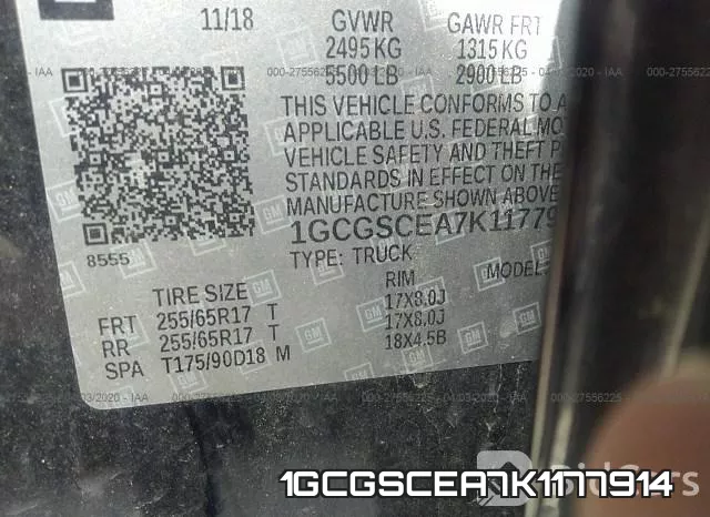 1GCGSCEA7K1177914 фото 10
