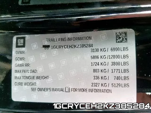 1GCRYCEH2KZ385284 фото 2