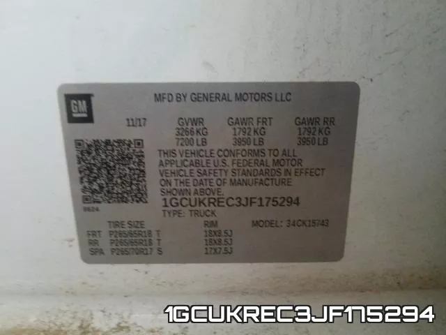 1GCUKREC3JF175294 фото 2