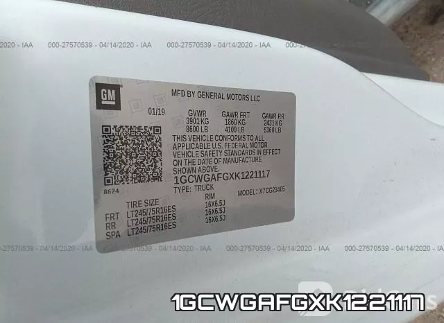 1GCWGAFGXK1221117 фото 10