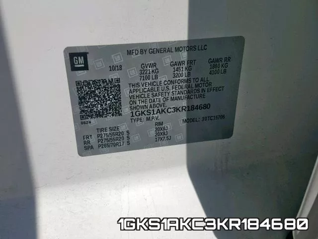 1GKS1AKC3KR184680 фото 2