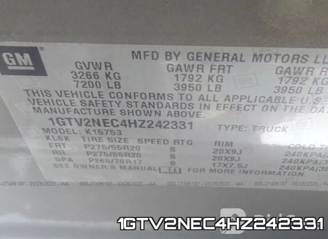 1GTV2NEC4HZ242331 фото 10