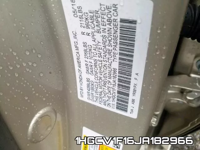 1HGCV1F16JA182966 фото 2