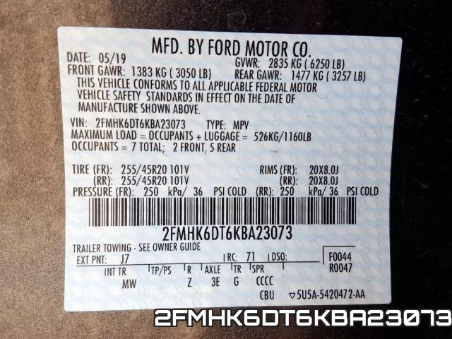 2FMHK6DT6KBA23073 фото 2