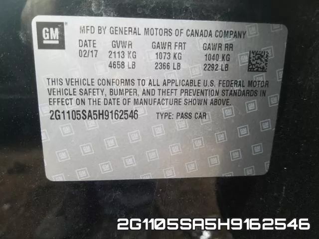 2G1105SA5H9162546 фото 2