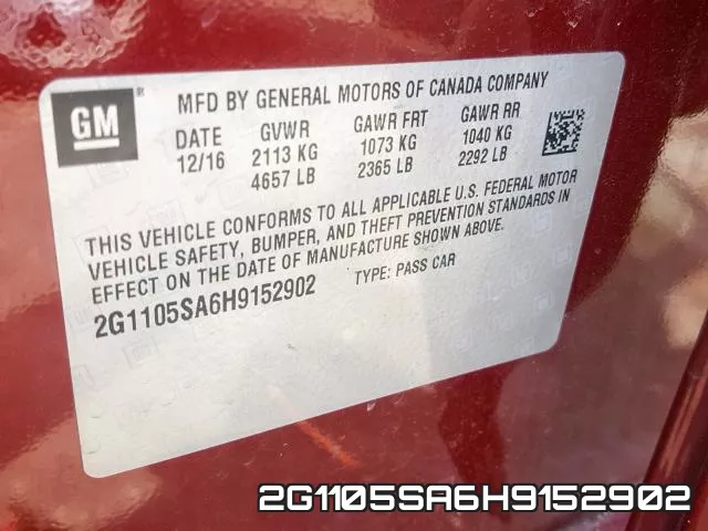 2G1105SA6H9152902 фото 2