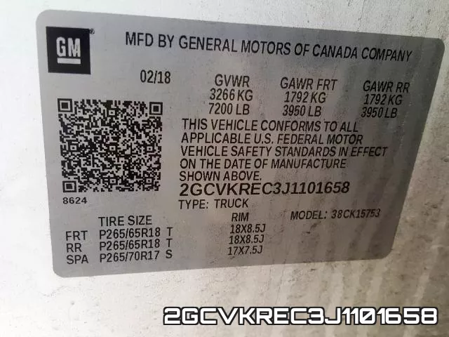 2GCVKREC3J1101658 фото 2