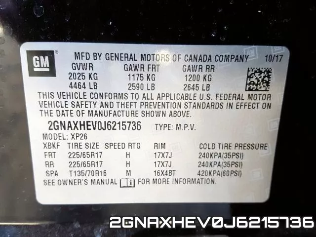 2GNAXHEV0J6215736 фото 2