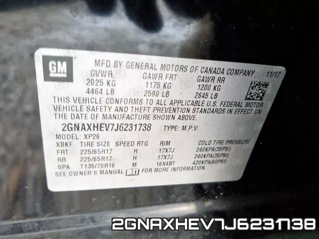 2GNAXHEV7J6231738 фото 2