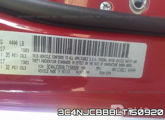 3C4NJCBB8LT150920 фото 10