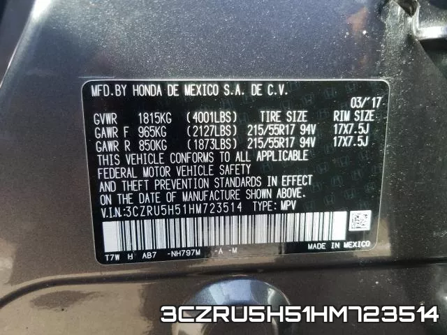 3CZRU5H51HM723514 фото 2