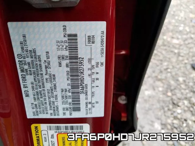 3FA6P0HD7JR275952 фото 2