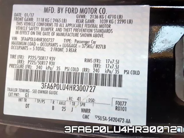 3FA6P0LU4HR300727 фото 2