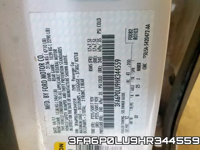 3FA6P0LU9HR344559 фото 2