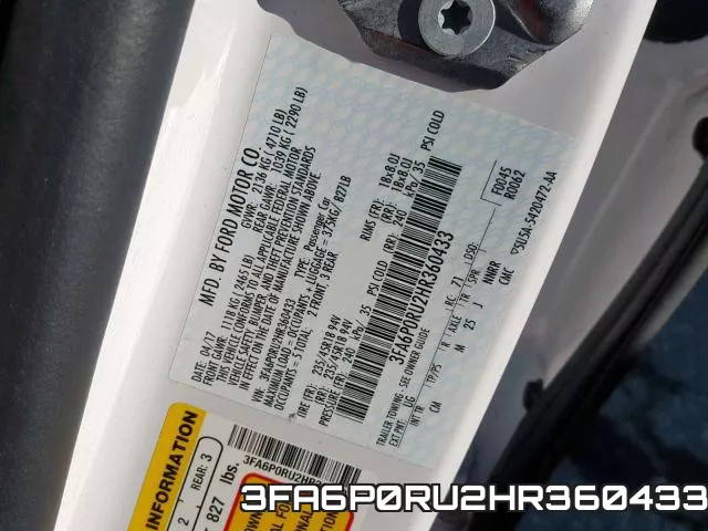 3FA6P0RU2HR360433 фото 2