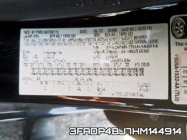 3FADP4BJ7HM144914 фото 2