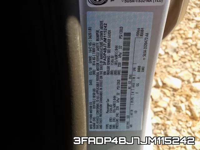3FADP4BJ7JM115242 фото 2