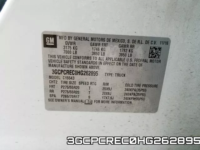 3GCPCREC0HG262895 фото 2