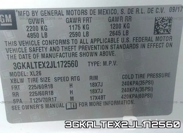 3GKALTEX2JL172560 фото 10