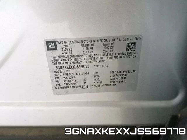 3GNAXKEXXJS569778 фото 2