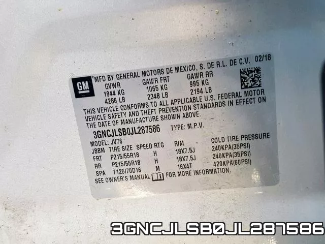 3GNCJLSB0JL287586 фото 2