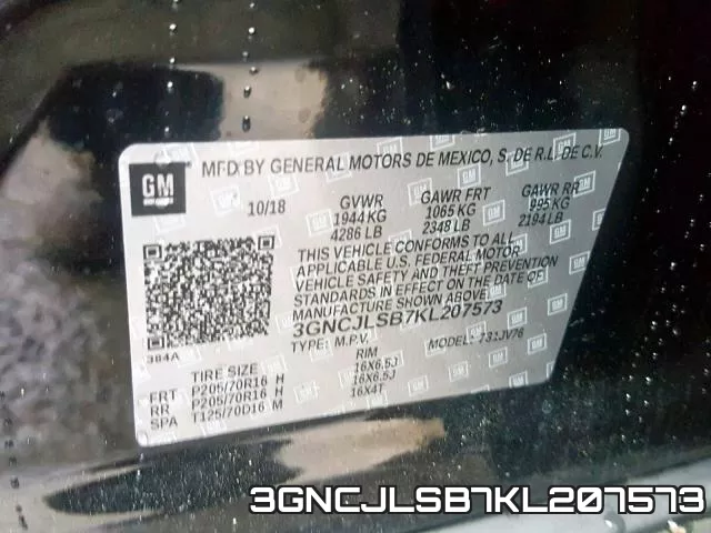 3GNCJLSB7KL207573 фото 2