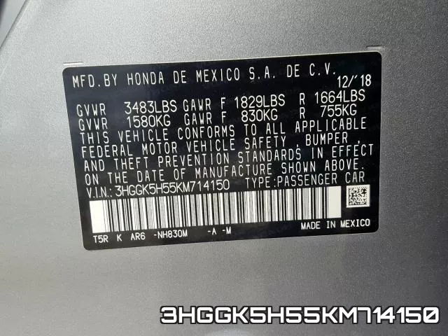 3HGGK5H55KM714150 фото 2