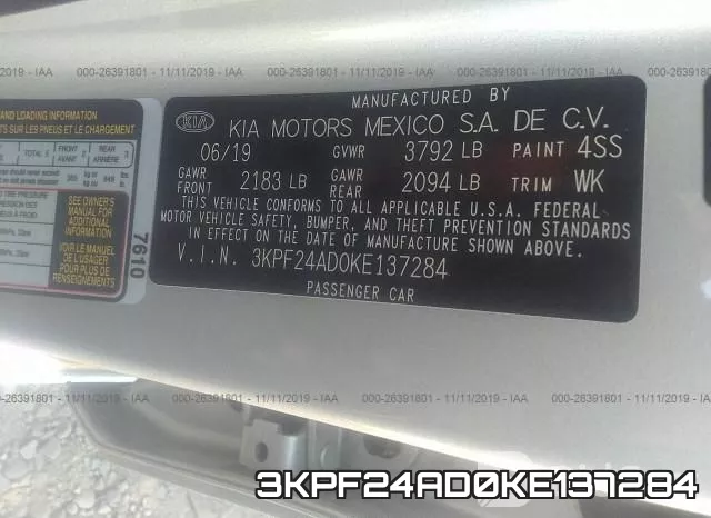 3KPF24AD0KE137284 фото 10