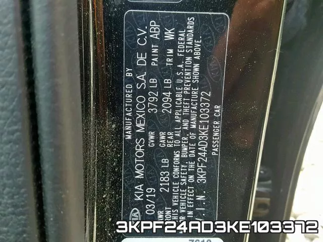 3KPF24AD3KE103372 фото 2