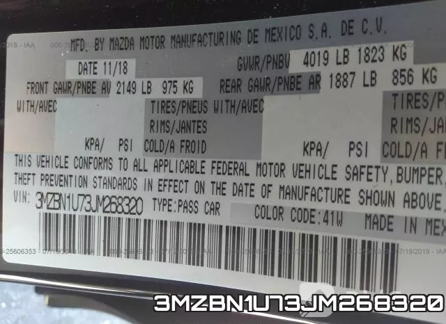 3MZBN1U73JM268320 фото 10