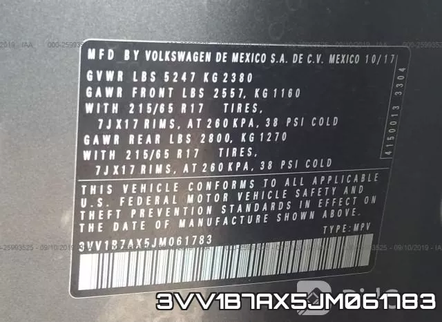 3VV1B7AX5JM061783 фото 10