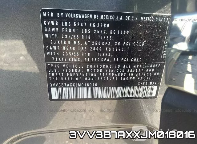 3VV3B7AXXJM018016 фото 10
