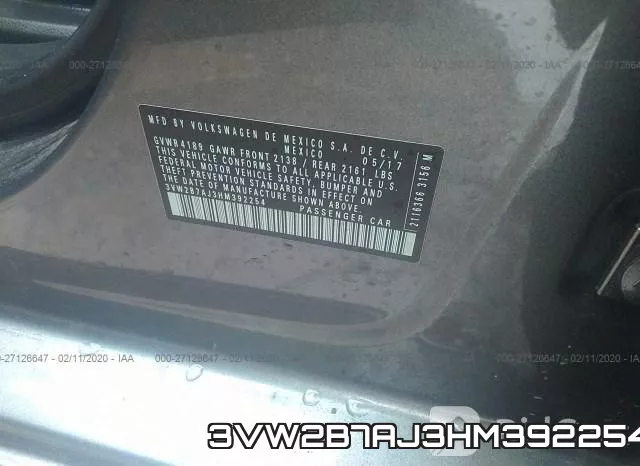 3VW2B7AJ3HM392254 фото 10