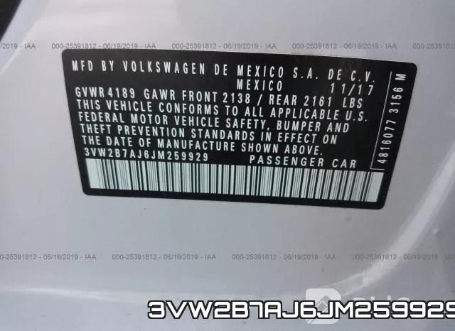 3VW2B7AJ6JM259929 фото 10