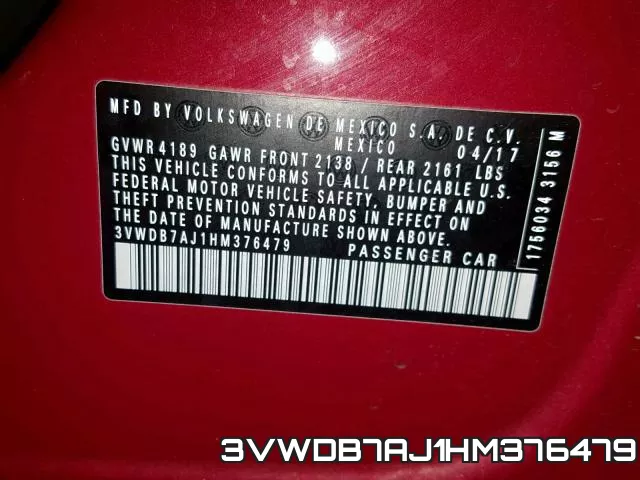 3VWDB7AJ1HM376479 фото 2