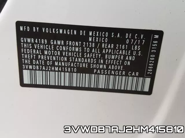 3VWDB7AJ2HM415810 фото 2