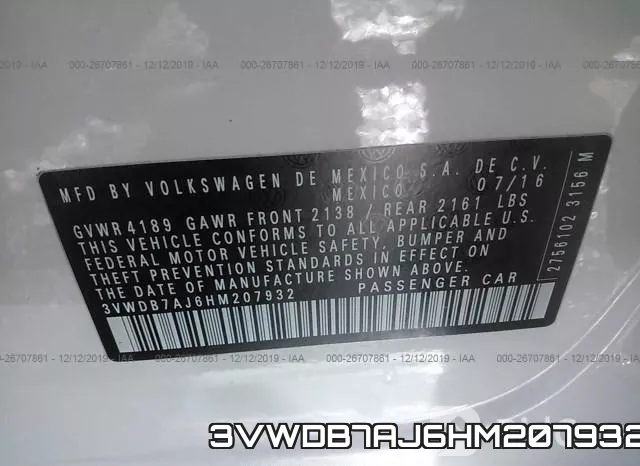 3VWDB7AJ6HM207932 фото 10