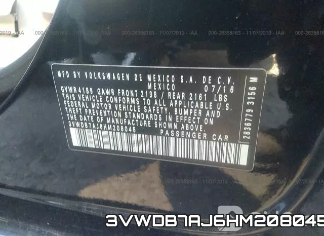 3VWDB7AJ6HM208045 фото 10