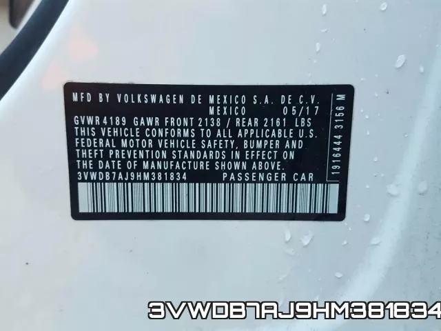 3VWDB7AJ9HM381834 фото 2