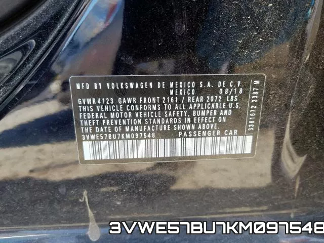 3VWE57BU7KM097548 фото 2
