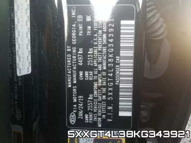 5XXGT4L38KG343921 фото 2