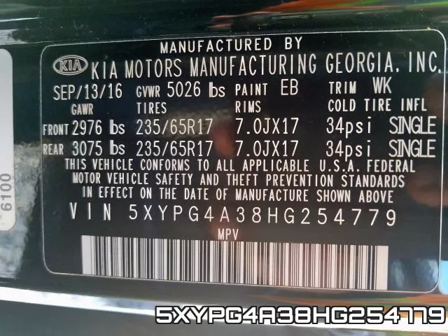 5XYPG4A38HG254779 фото 2