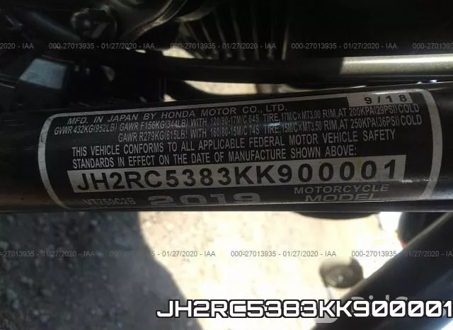 JH2RC5383KK900001 фото 2