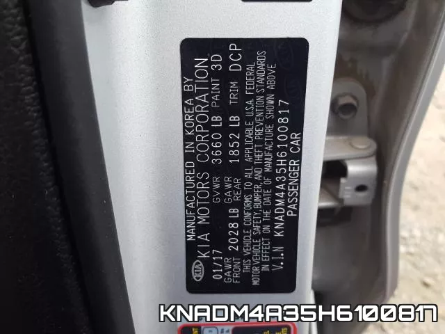 KNADM4A35H6100817 фото 2